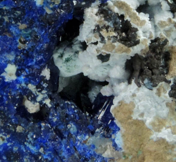 Azurite on Quartz from Zacatecas, Mexico