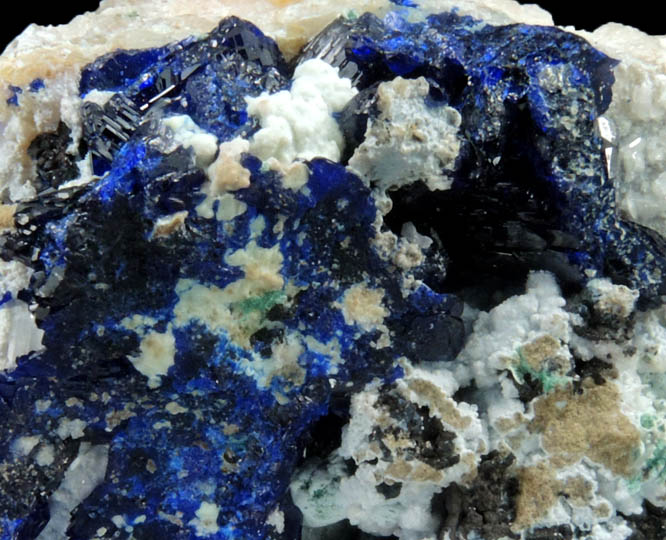 Azurite on Quartz from Zacatecas, Mexico