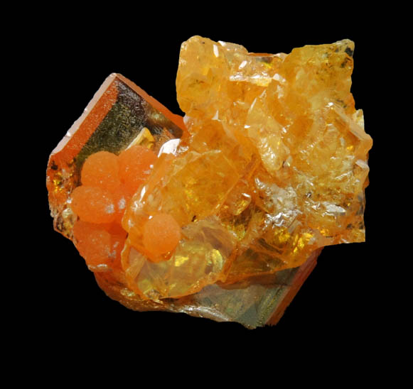 Wulfenite with Mimetite from Sierra de Los Lamentos, Chihuahua, Mexico