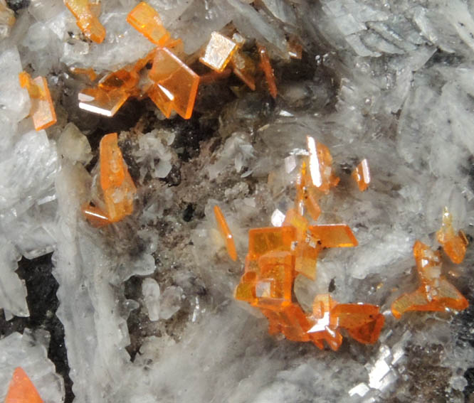 Wulfenite on Calcite from Red Cloud Mine, Silver District, La Paz County, Arizona