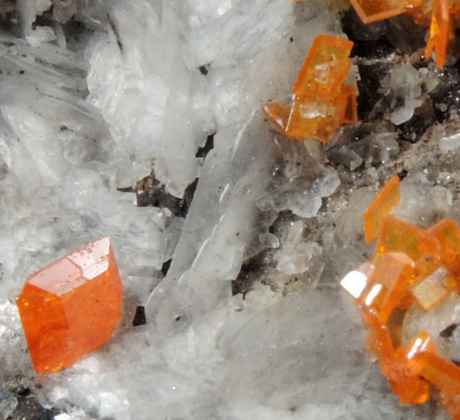 Wulfenite on Calcite from Red Cloud Mine, Silver District, La Paz County, Arizona