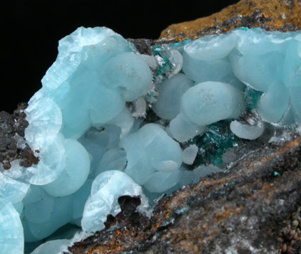 Hemimorphite from 79 Mine, Banner District, near Hayden, Gila County, Arizona