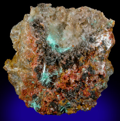 Aurichalcite and Hemimorphite from 79 Mine, Banner District, near Hayden, Gila County, Arizona