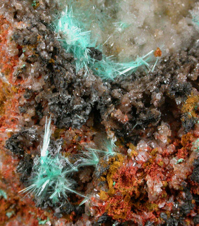 Aurichalcite and Hemimorphite from 79 Mine, Banner District, near Hayden, Gila County, Arizona