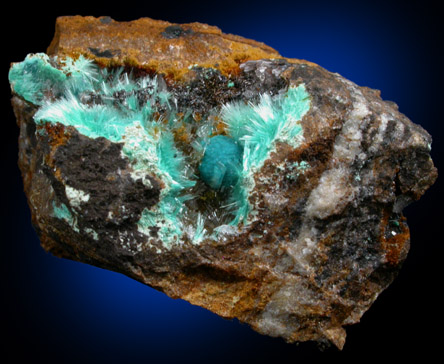 Aurichalcite with Smithsonite from 79 Mine, Banner District, near Hayden, Gila County, Arizona