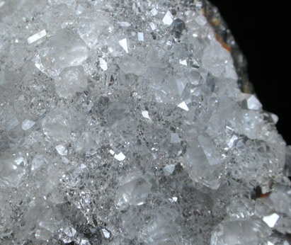 Quartz on Sphalerite from Buick Mine, Bixby, Viburnum Trend, Iron County, Missouri