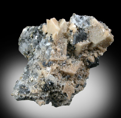 Ankerite with Sphalerite var. Marmatite from Eagle Mine, Gilman District, Eagle County, Colorado