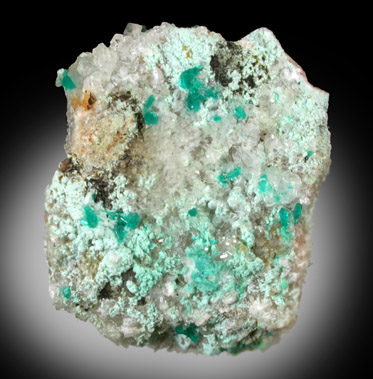 Dioptase and Apophyllite from Christmas Mine, Banner District, Gila County, Arizona