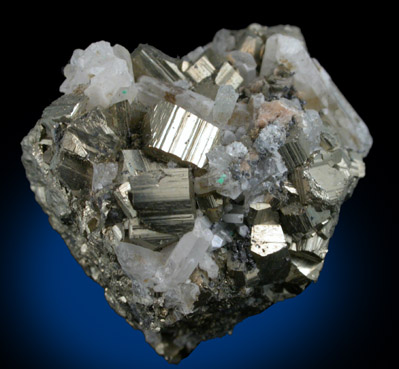 Pyrite and Quartz from Mina Palmillas, Hidalgo de Parral, Chihuahua, Mexico