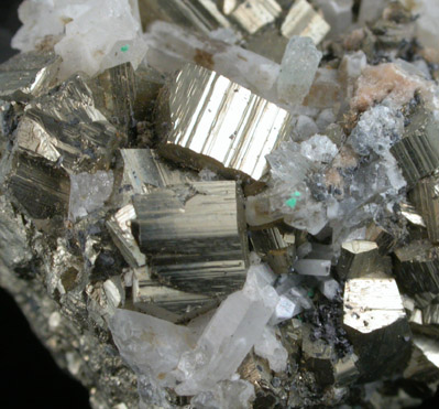 Pyrite and Quartz from Mina Palmillas, Hidalgo de Parral, Chihuahua, Mexico