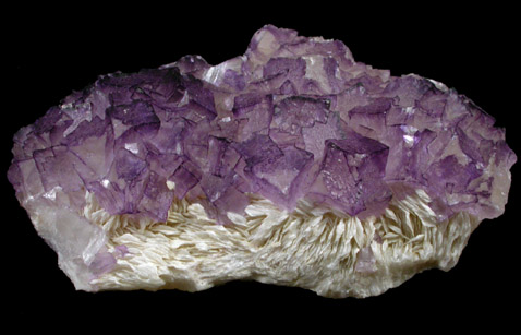 Fluorite on Barite from Central Kentucky Fluorspar District, Danville, Boyle County, Kentucky