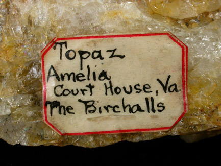 Topaz from Amelia Court House, Amelia County, Virginia