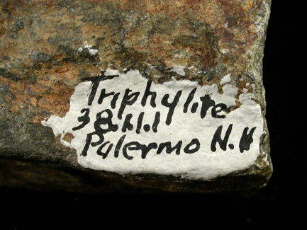 Triphylite from Palermo Mine, North Groton Pegmatite District, Grafton County, New Hampshire