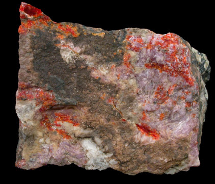 Hodgkinsonite, Zincite, Barite from Franklin Mining District, Sussex County, New Jersey (Type Locality for Hodgkinsonite and Zincite)