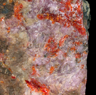 Hodgkinsonite, Zincite, Barite from Franklin Mining District, Sussex County, New Jersey (Type Locality for Hodgkinsonite and Zincite)