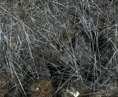 Jamesonite on Pyrite, Sphalerite, Quartz from Sonora, Mexico
