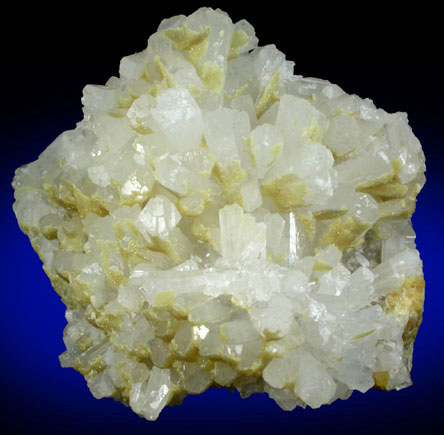 Celestine on Sulfur from Agrigento District (Girgenti), Sicily, Italy