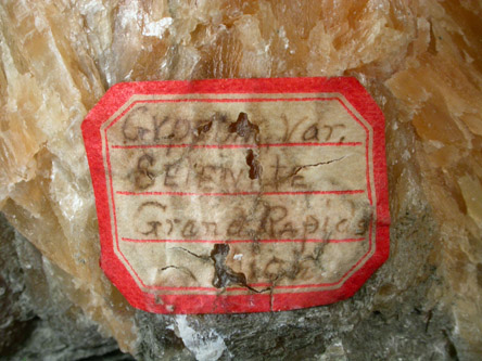 Gypsum var. Selenite from Grand Rapids, Kent County, Michigan