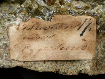 Vesuvianite from Gilber, Eggersund, Norway