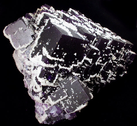 Fluorite with Calcite from old Blue Diggin Mine, Rosiclare District, Hardin County, Illinois