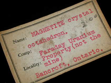 Magnetite from Faraday Mine property, Bancroft, Ontario, Canada