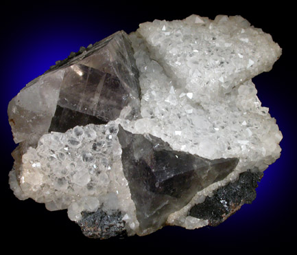 Fluorite with Quartz and Sphalerite from Frazer's Hush Mine, Rookhope, Weardale, County Durham, England