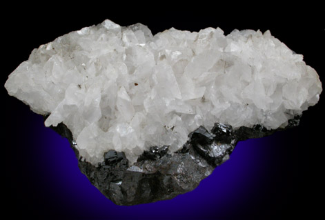 Calcite on Sphalerite from Derbyshire, England