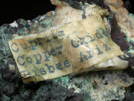 Cuprite from Copper Queen Mine, Bisbee, Cochise County, Arizona