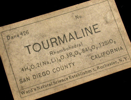 Elbaite Tourmaline from San Diego County, California