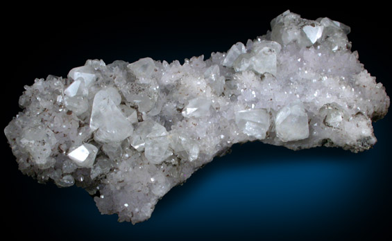 Calcite on Quartz from Guanajuato, Mexico