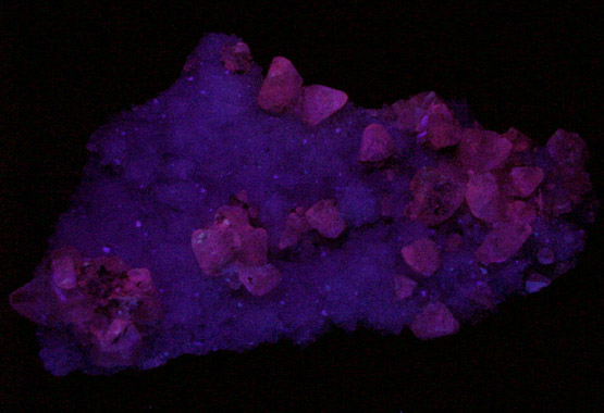 Calcite on Quartz from Guanajuato, Mexico