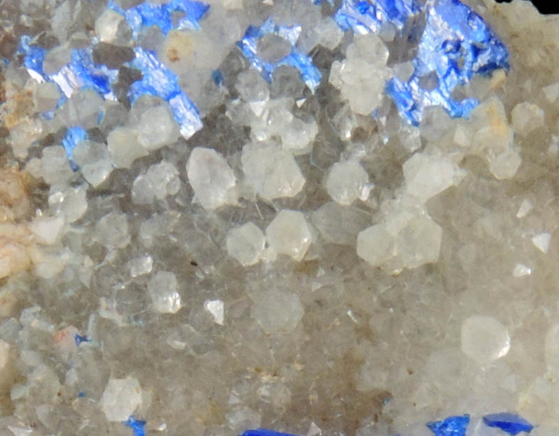 Linarite on Quartz from Grand Reef Mine, Aravaipa District, Graham County, Arizona