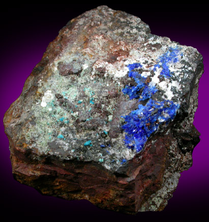 Linarite and Caledonite from Grand Reef Mine, Aravaipa District, Graham County, Arizona