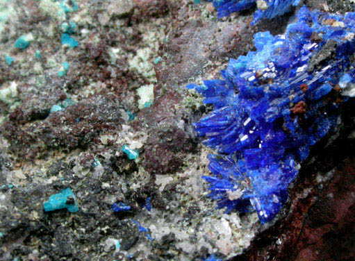 Linarite and Caledonite from Grand Reef Mine, Aravaipa District, Graham County, Arizona