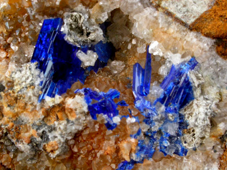 Linarite and Anglesite from Grand Reef Mine, Aravaipa District, Graham County, Arizona