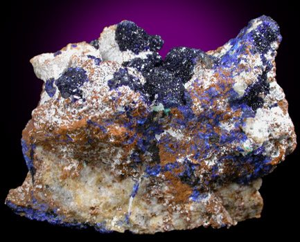 Azurite on Quartz from Zacatecas, Mexico