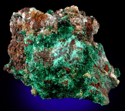 Malachite and Quartz from Zacatecas, Mexico