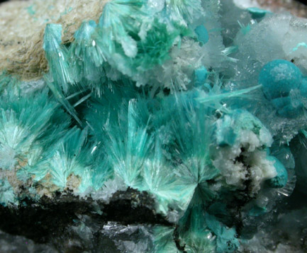 Aurichalcite, Rosasite, Hemimorphite from 79 Mine, Banner District, near Hayden, Gila County, Arizona