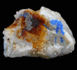 Linarite and Anglesite on Quartz from Hansonburg District, 8.5 km south of Bingham, Socorro County, New Mexico