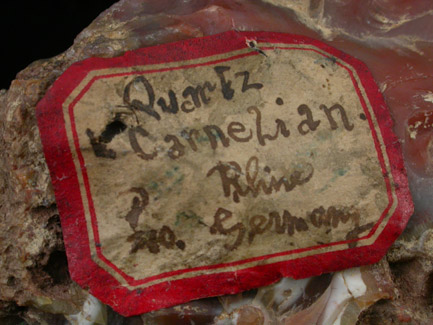 Quartz var. Carnelian from Rhine, Germany