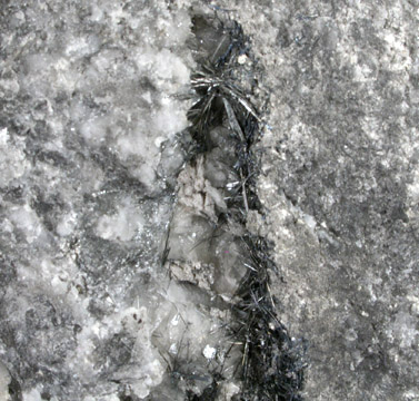 Stibnite and Calcite from San Luis Potosi, Mexico