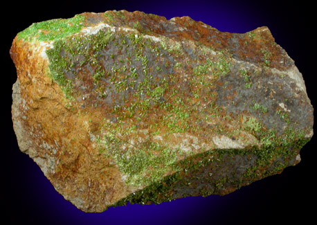 Pyromorphite with Wulfenite from Wheatley Mine, Phoenixville, Chester County, Pennsylvania
