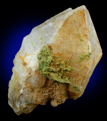 Quartz with Pyromorphite from Wheatley Mine, Phoenixville, Chester County, Pennsylvania