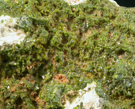 Pyromorphite on Cerussite-Anglesite from Wheatley Mine, Phoenixville, Chester County, Pennsylvania