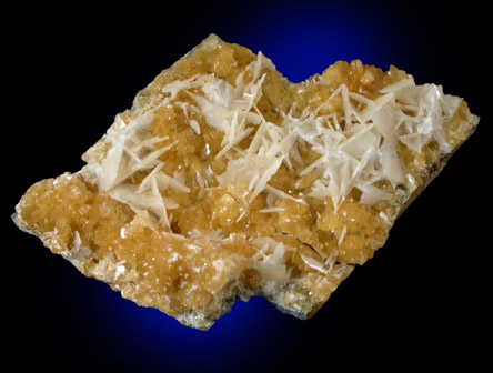 Stilbite with Calcite from Kibblehouse Quarry, Perkiomenville, Montgomery County, Pennsylvania