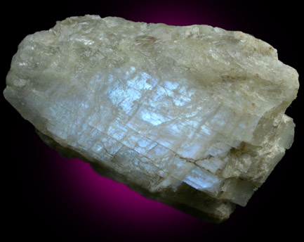 Albite var. Moonstone from Mineral Hill, Media, Delaware County, Pennsylvania