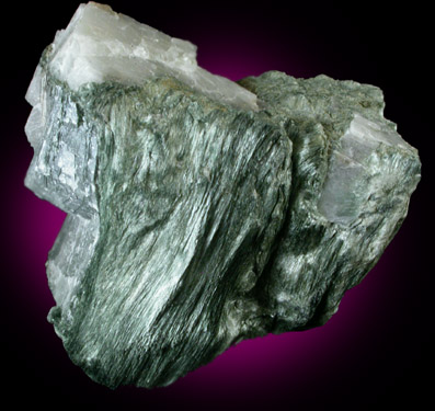 Actinolite var. Byssolite from Keystone trap rock quarry, Cornog, Chester County, Pennsylvania