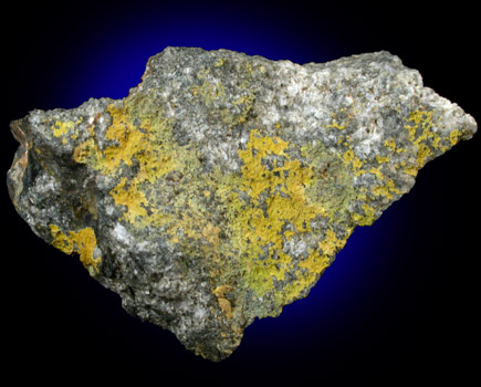 Carnotite from Old uranium prospects, Mount Pisgah, Jim Thorpe, Carbon County, Pennsylvania