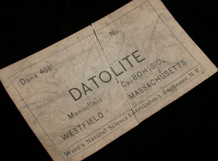 Datolite from Westfield Trap Quarry, Westfield, Hampden County, Massachusetts