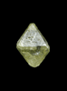 Diamond (0.33 carat pale yellow octahedral crystal) from Diamantino, Mato Grosso, Brazil